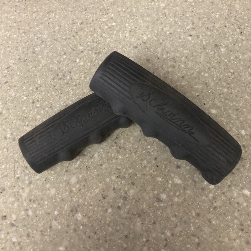 Schwinn Bicycle Script Black Handgrips