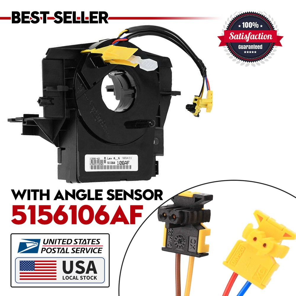 OEM Clock Spring For Jeep Wrangler JK 2007-2018 With Angle Sensor Steering Wheel