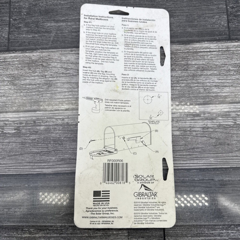 Replacement Aluminum Mailbox Flag Kit Red