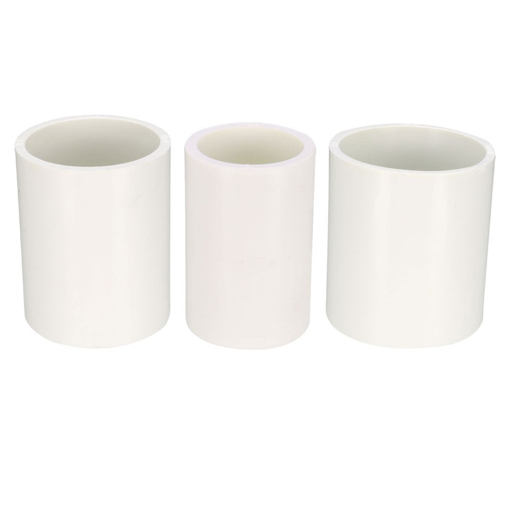 traight PVC Pipe Fitting Coupling Adapter Connector White Parts