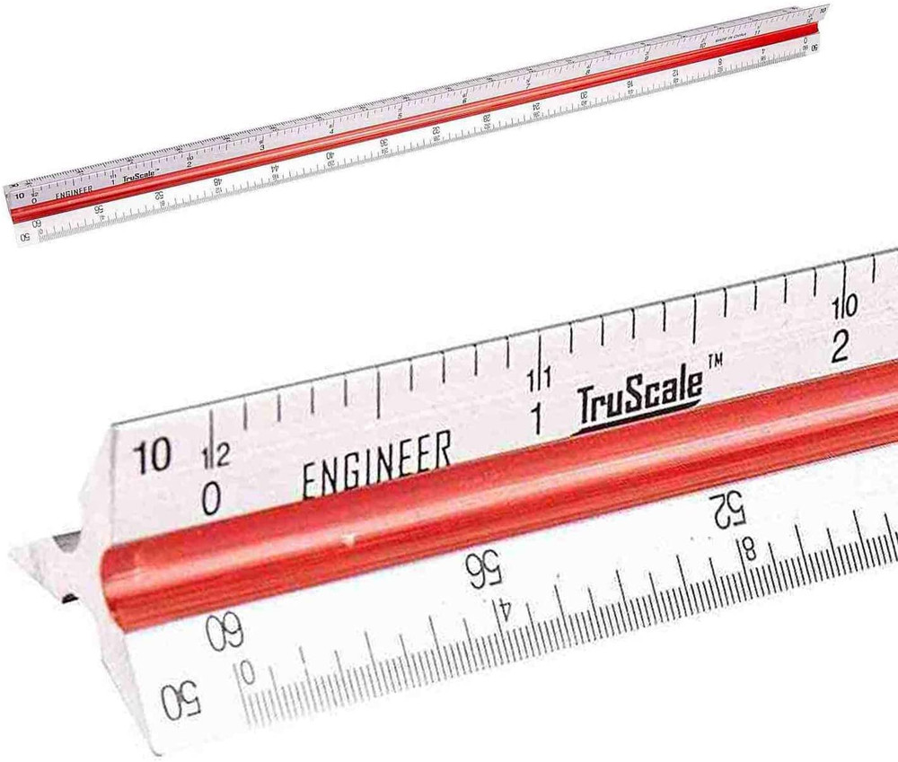Triangular Engineering Scale Aluminum Ruler for Architects Engineers and Student
