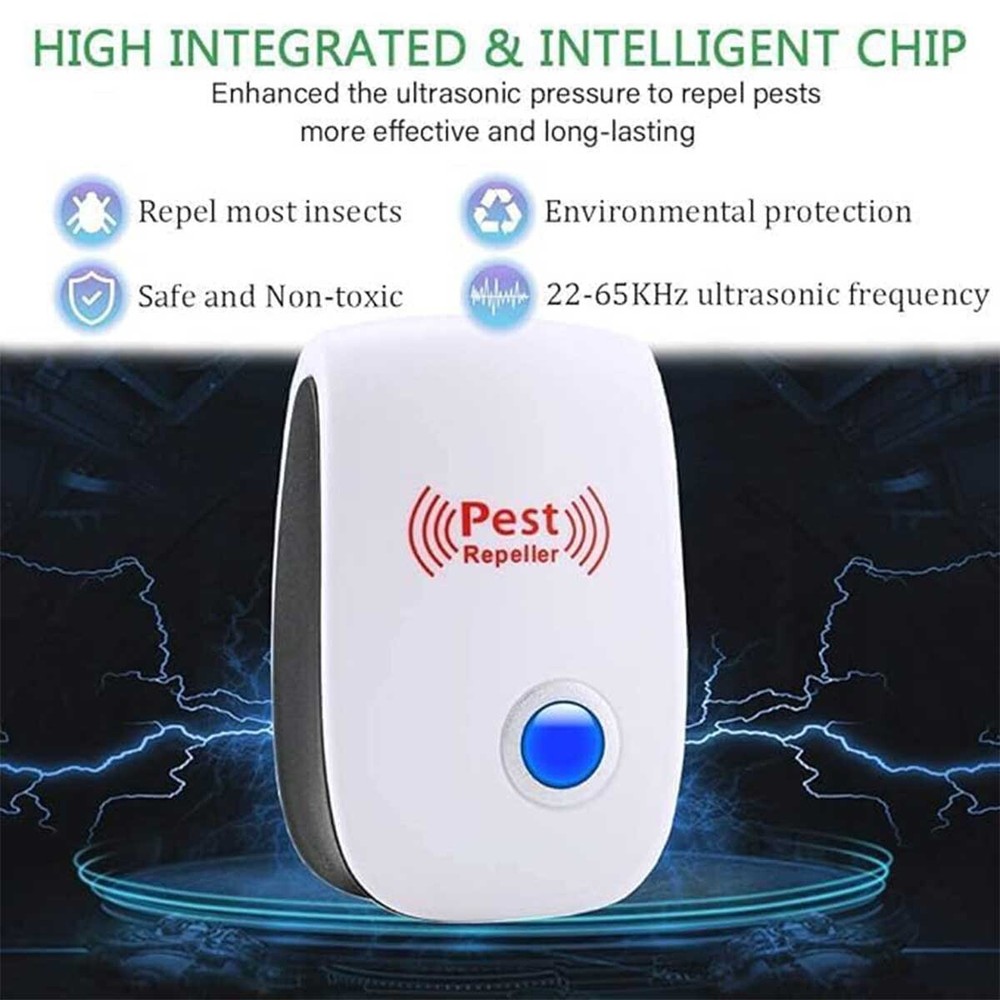 2025 Ultrasonic Pest Repeller Control Electronic Repellent BUG Mice Rat Reject