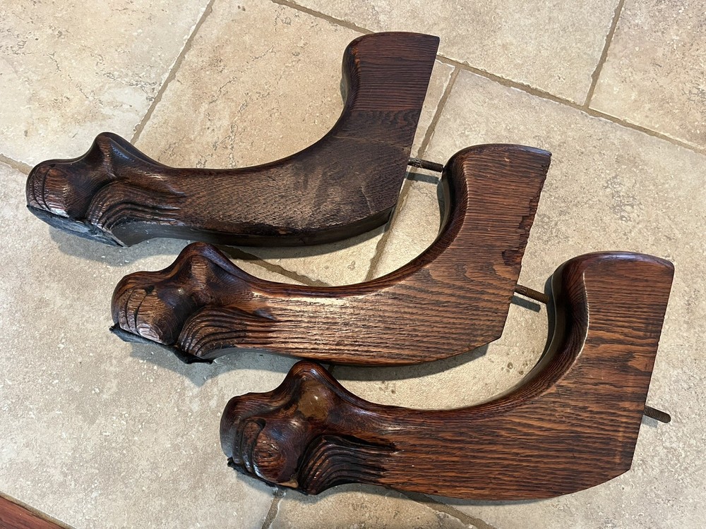 Antique Oak Table Legs (3)