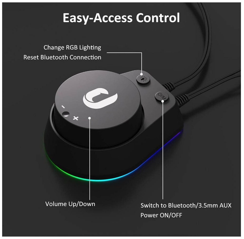 Bluetooth Computer Speakers - Pulsing & Led Flame, Wired Handy Control
