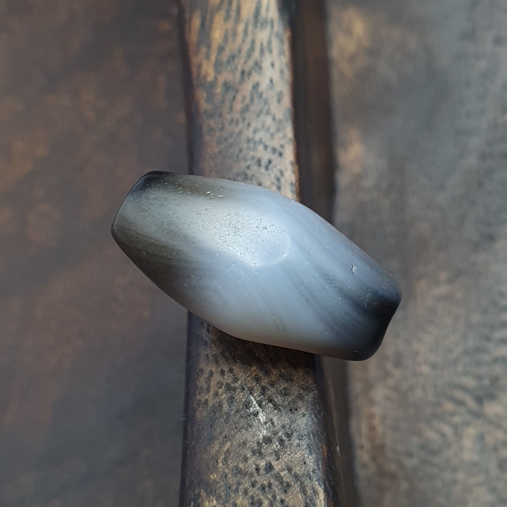 Antique Persian Himalayan Blue Chalcedony Agate Bead