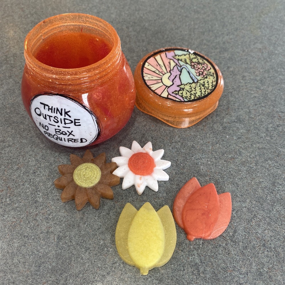 Epoxy painted jar