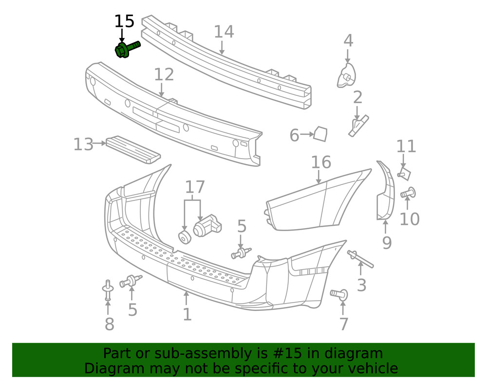 Genuine GM Lower Tie Bar Bolt 11516845