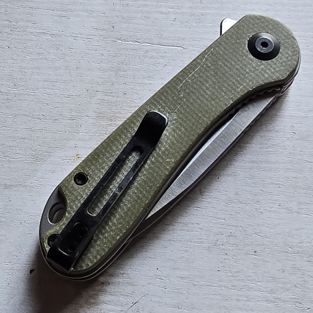 CIVIVI ELEMENTUM LINER LOCK FOLDING KNIFE PLAIN EDGE GREEN