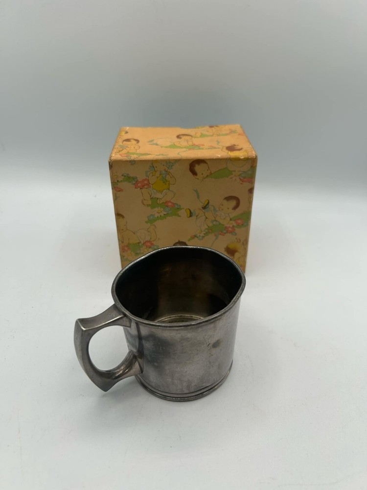 Vintage Silver Plated Baby Cup With Box