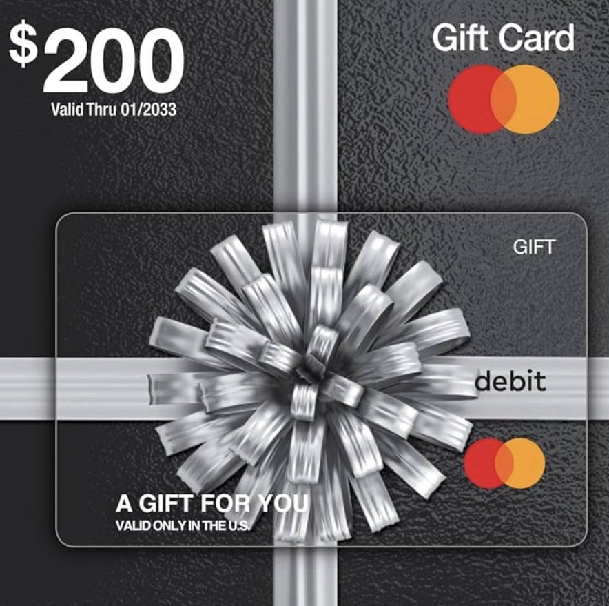 $200 Mastercard Gift Card