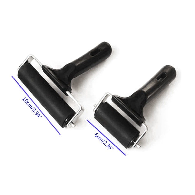 Versatile Printing Tools 2Pack Rubber Rollers Anti Skid Tape Construction Tool
