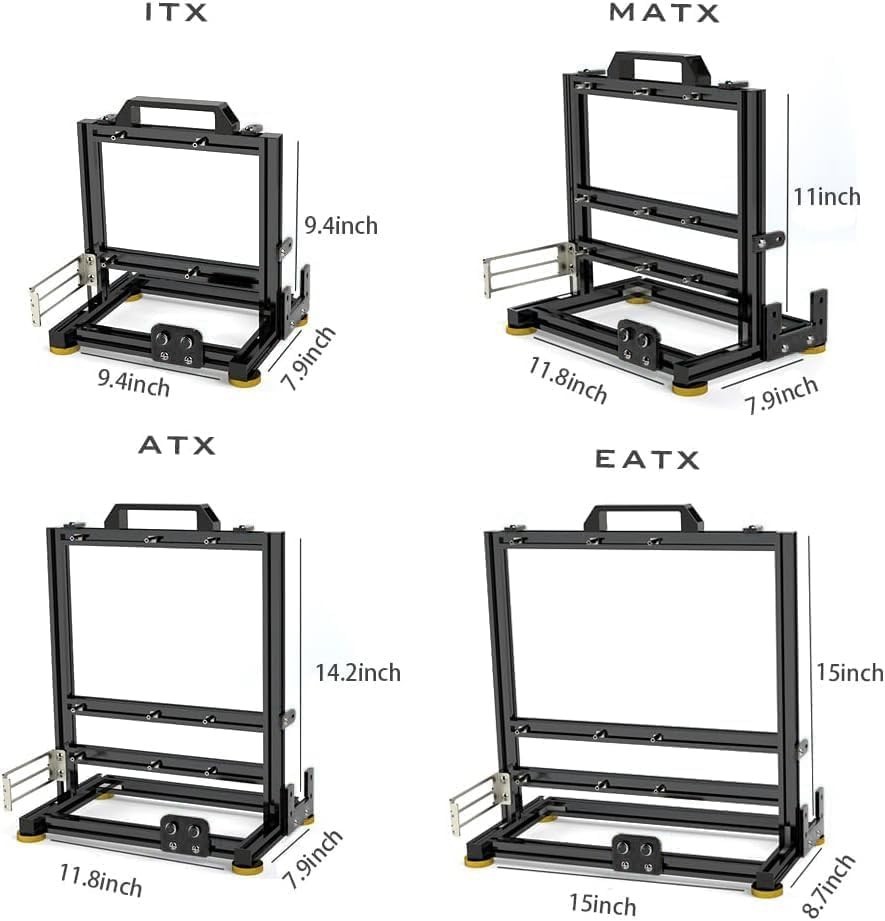 PC Creative Assembly Frame Bench，Open Air Frame Case, DIY Computer Motherboa...