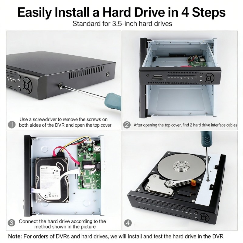 8 Input Channel CCTV DVR Metal Case With VGA Output Networking Connection