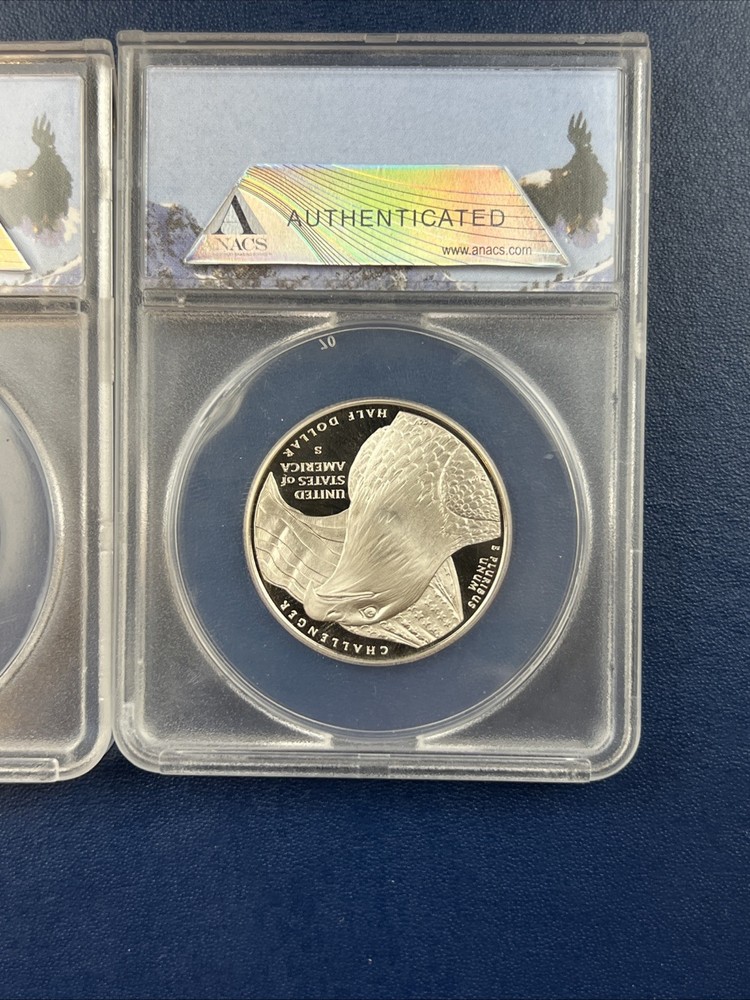 MS70 & PF 70 2008-S Commemorative Half Dollar Bald Eagle ANACS