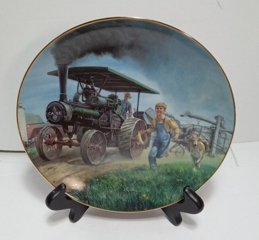 DANBURY MINT JOHN DEERE COLLECTOR PLATE--THERSHER'S HERE