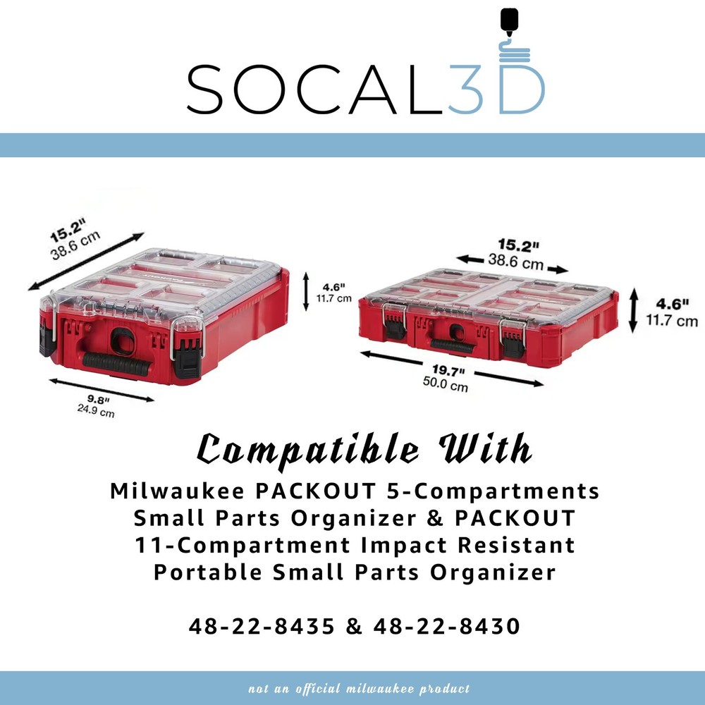 Milwaukee M12 Power File Packout Compact Insert Organizer Tray Tool Storage
