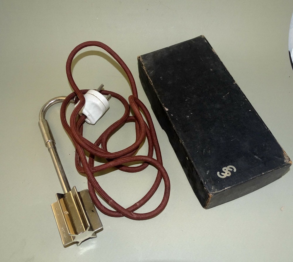 1930-40s Old Vintage Germany Water Tea Chromed Immersion Heater PROTOS w/Box