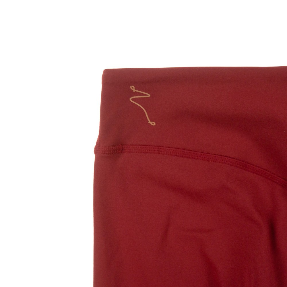 Zise Red Cropped Leggings Womens Medium M Pull On Mesh
