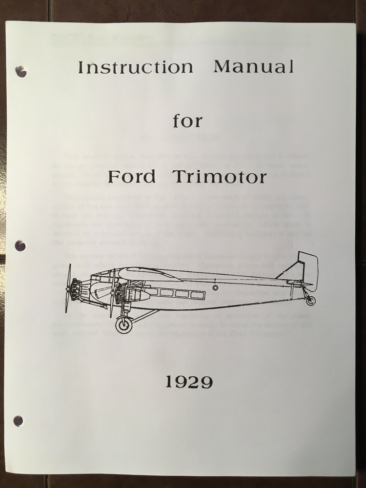 Ford Trimotor Operation & Service Manual