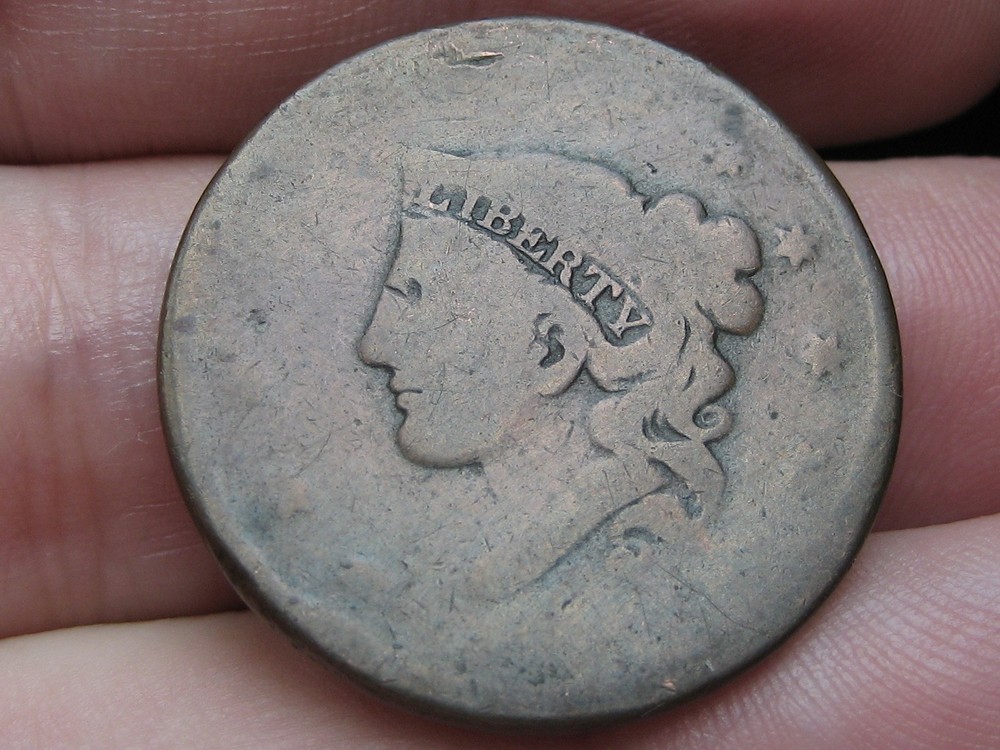 1835-1839 Matron Head Modified Large Cent Penny- Young Head