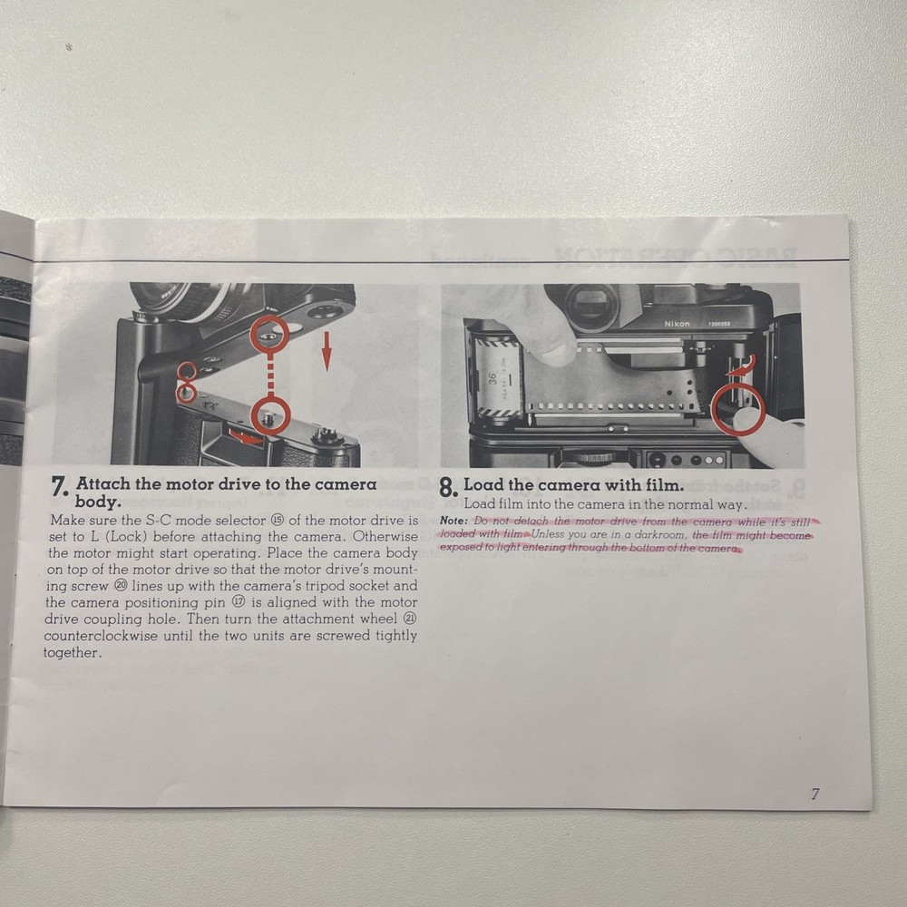 Nikon Motor Drive MD-4 Instruction Manual ORIGINAL