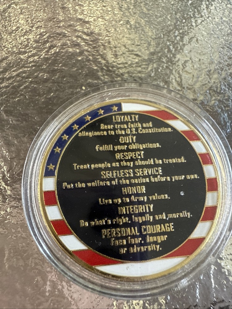 Loyalty,Respect, Duty “US Army Core Values Coin