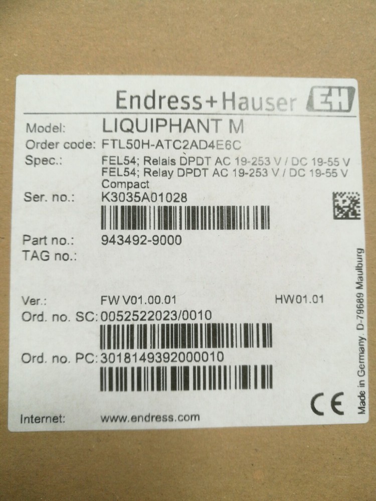Endress + Hauser Liquiphant M FTL50H-ATC2AD4E6C
