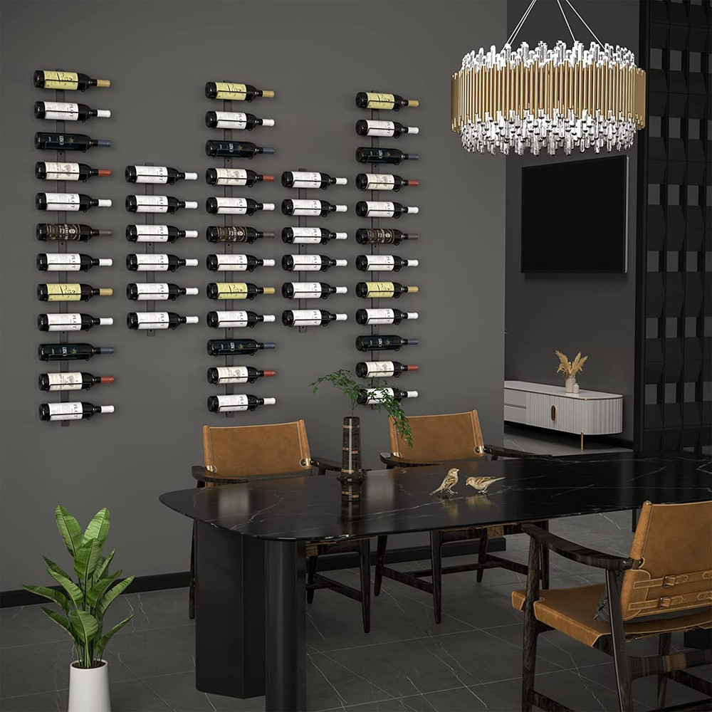 Wall Wine Rack for 12 Wine Bottles, DIY Detachable Wine Storage Organizer