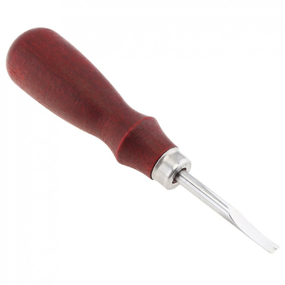 24x Leather Craft Tool Punch Kit Stitching Carving Working Sewing Saddle Groover