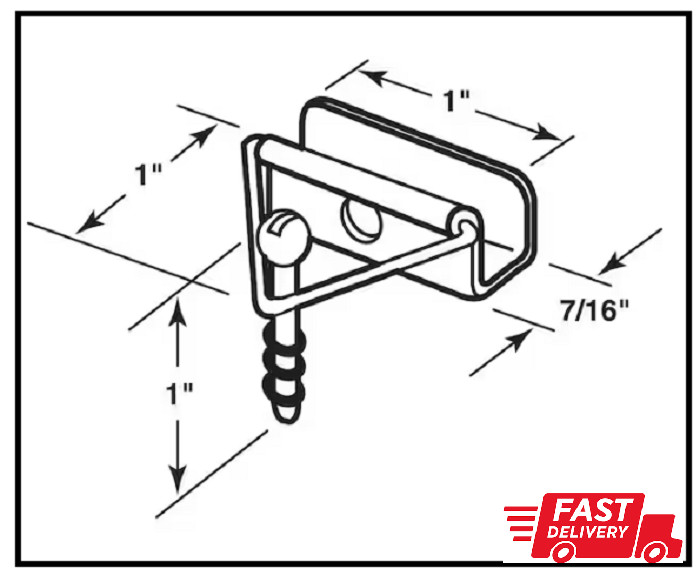 7/16 In. Window Screen Bottom Latches (4-Pack)