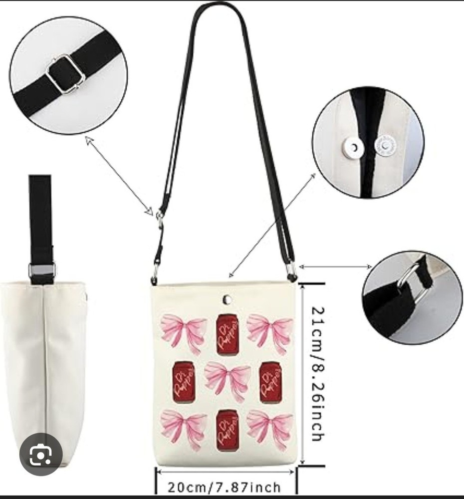 dr pepper shoulder bag with bows