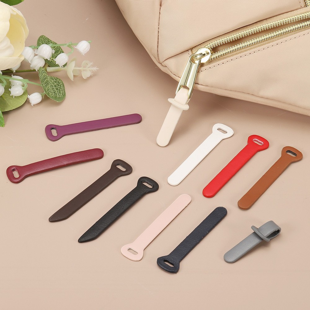 30 Pcs Leather Zipper Puller, 2.6" Zipper Sliders, Black