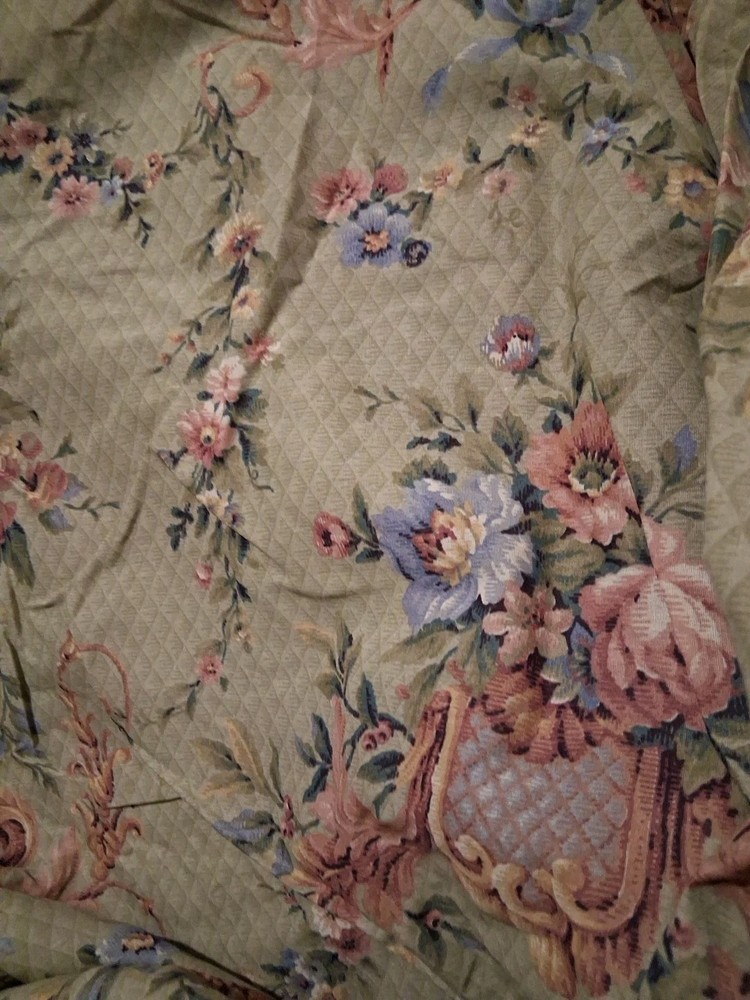 Multicolored Floral Cotton Polyester Fabric 98" X 36"