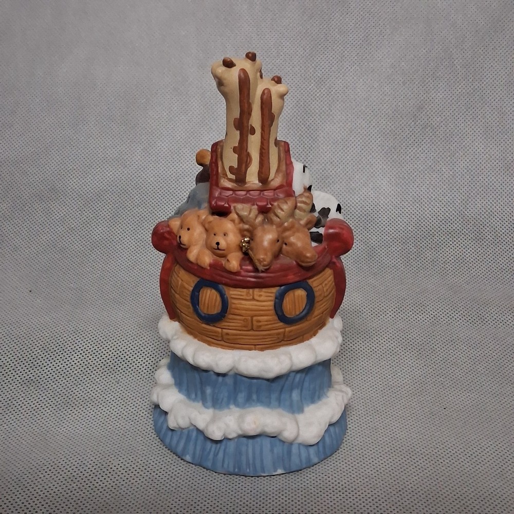 Noah's Ark Ceramic Dinnter Bell 5 3/4" Tall