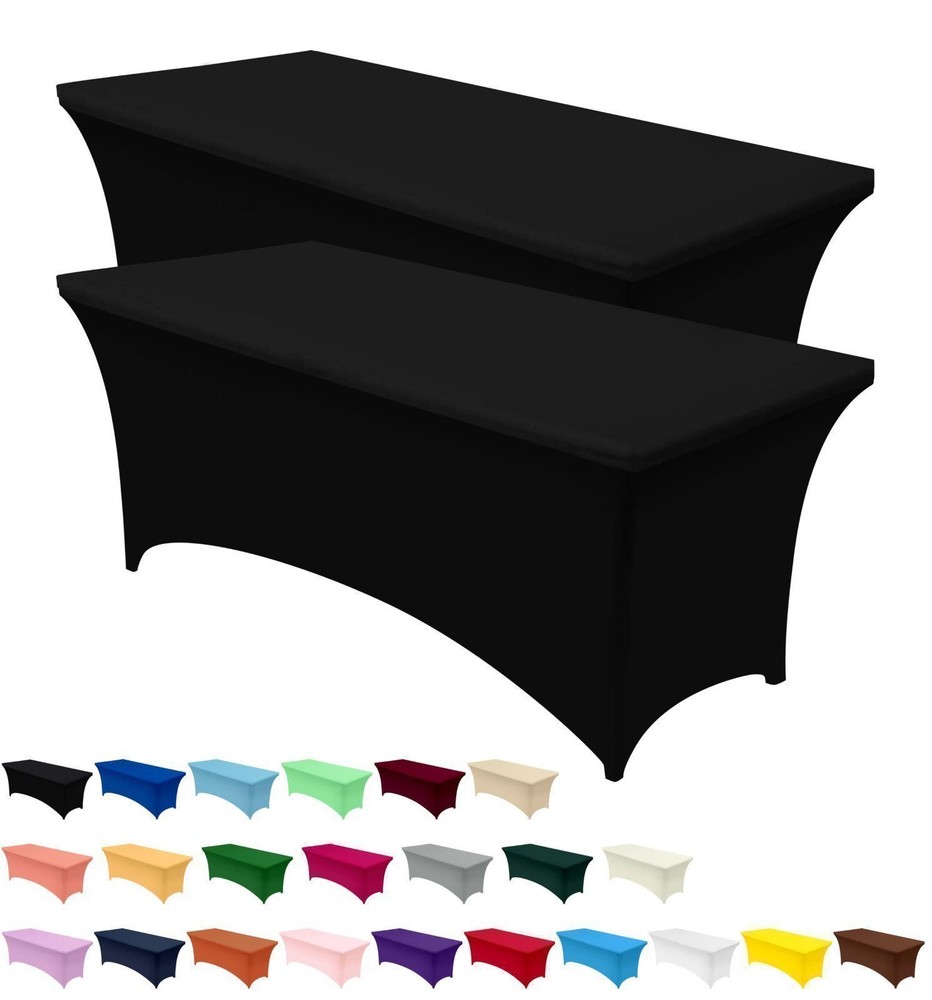Utopia Kitchen Spandex Tablecloth 10 Pack [6FT, Red] Tight, Fitted, Washable...