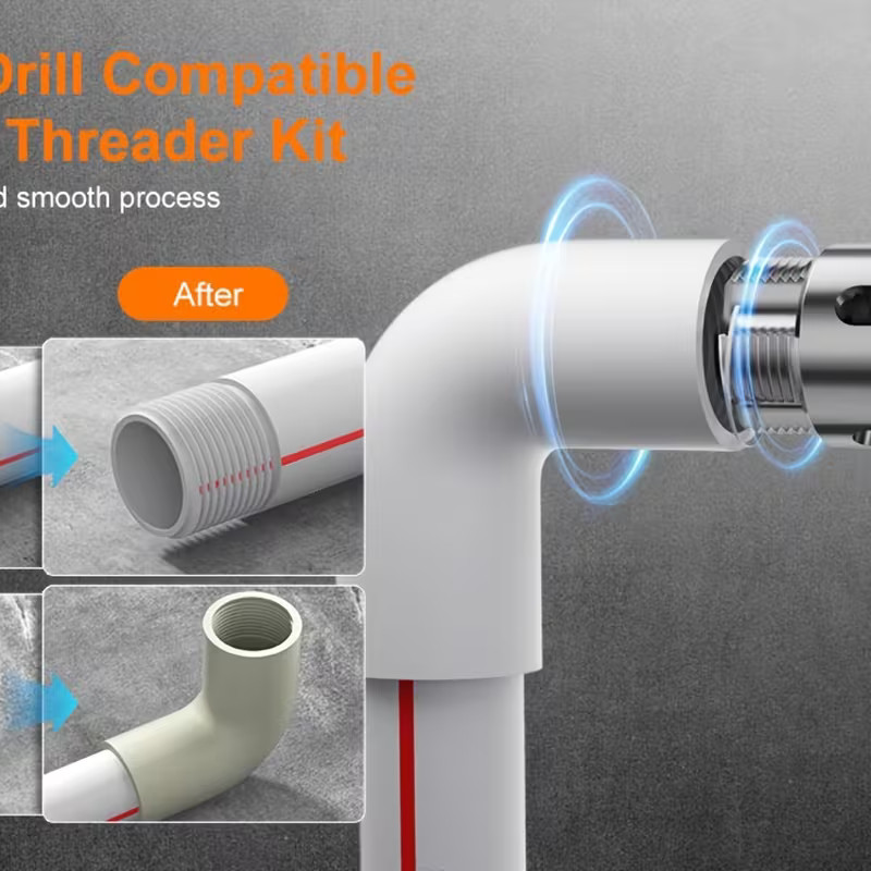 Integrated Internal External Pipe Threading Tool, 1/2" 3/4" Water Pipe Cutter