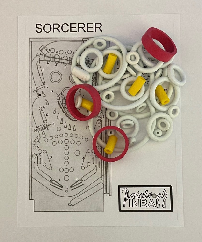 1985 Williams Sorcerer Pinball Machine Rubber Ring Kit