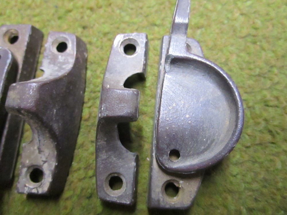 2 - Solid Brass Antique Window Sash Locks and Latches