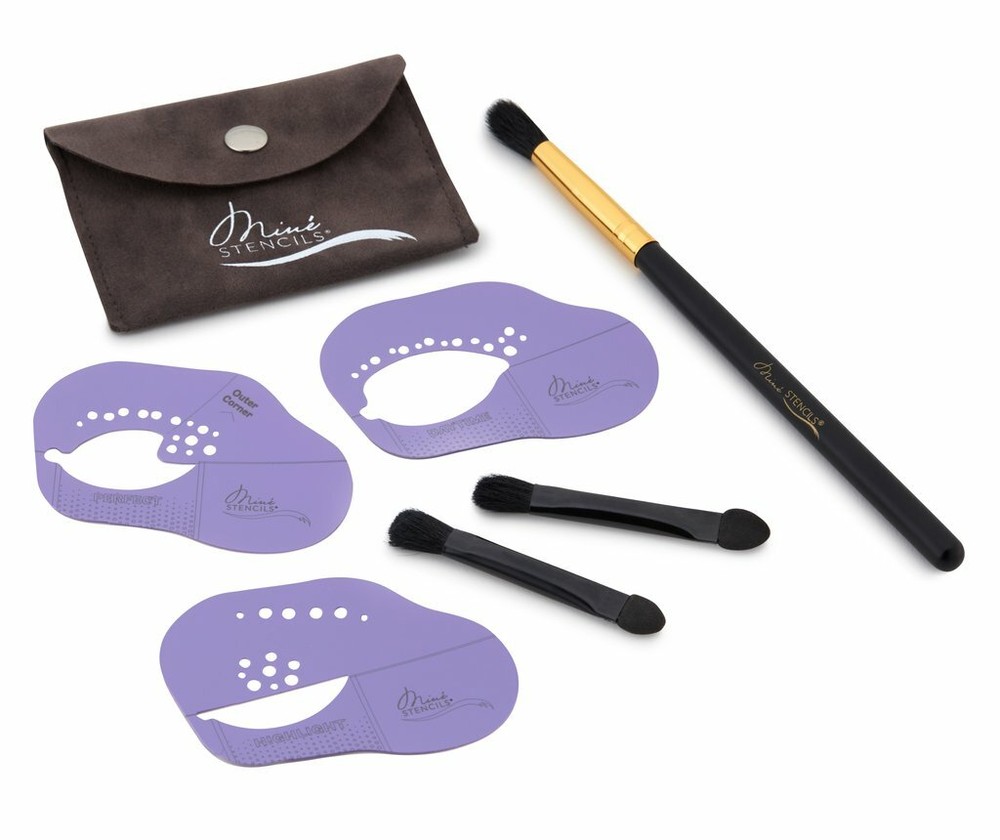 Mine Stencils Deluxe Stencil Kit - 3 Stencils and Blending Brushes