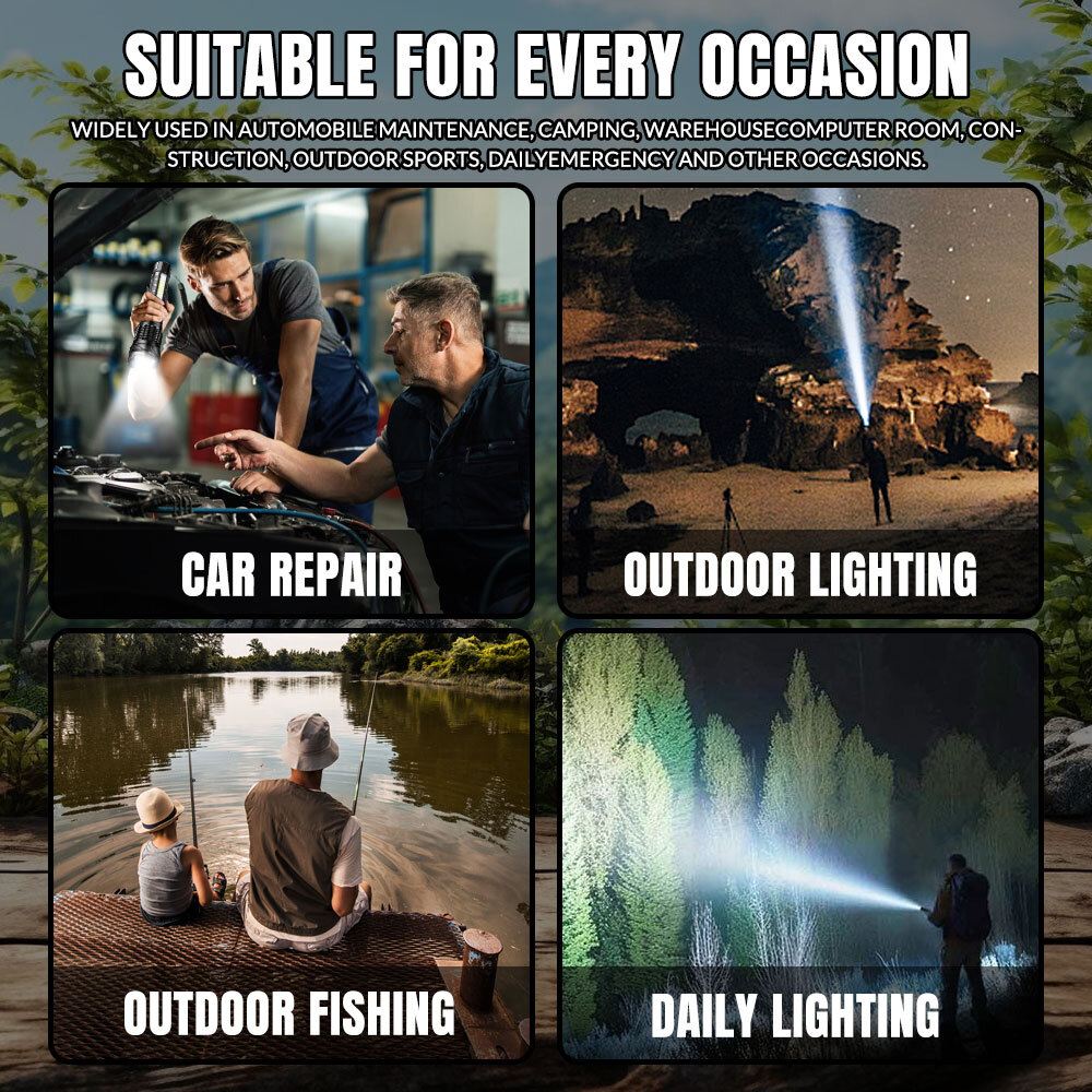 Rechargeable 9000000LM LED Flashlight Tactical Super Bright Torch LED Work Light