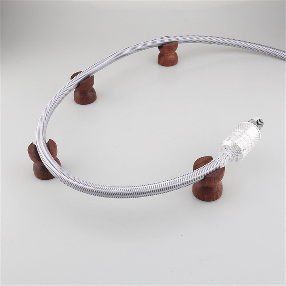 45mm HiFi Rose Wood Speaker Insulation Wire Holder Bracket Support Cable Stand C