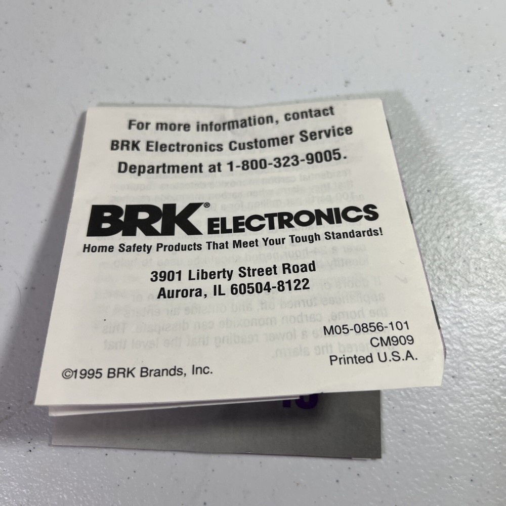 BRK, CO1000B Carbon Monoxide Detector