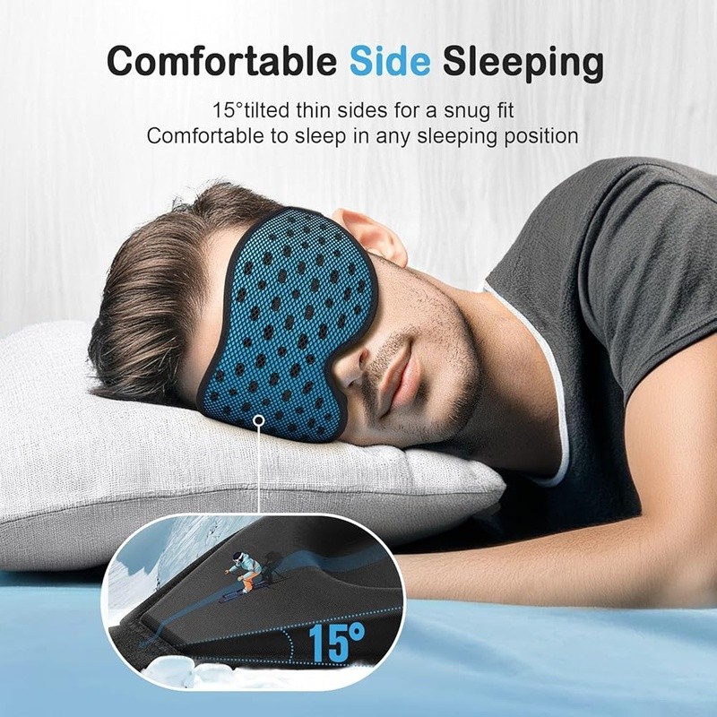 Breathable Sleep Mask Comfortable Light Blocking Adjustable Fit Side Sleepers US