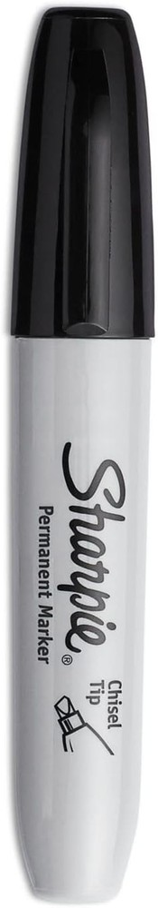 Sharpie Permanent Markers, Chisel Tip, Black, 4 4 Count (Pack of 1), Black