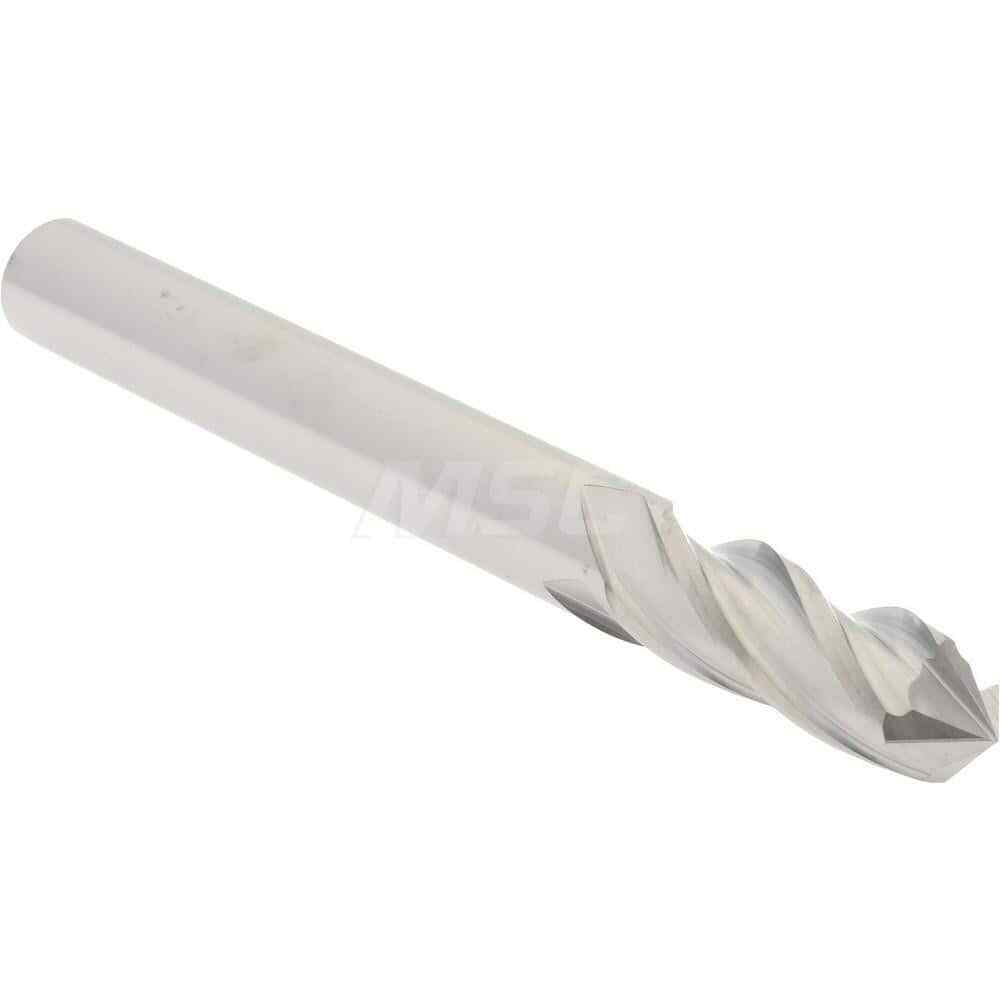Accupro 1/4" Diam, 3/4" LOC, 4 Flute, 90° Point Angle, Solid Carbide Drill Mi...