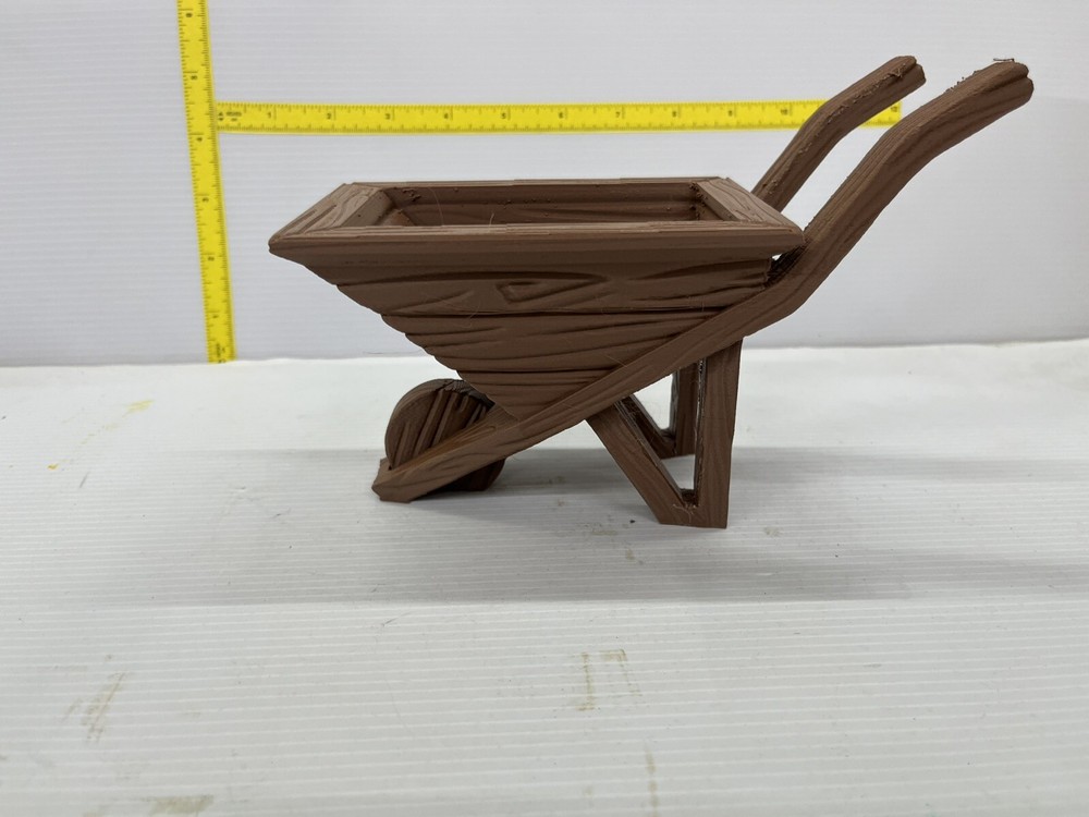 Wheel Barrow planter Brown