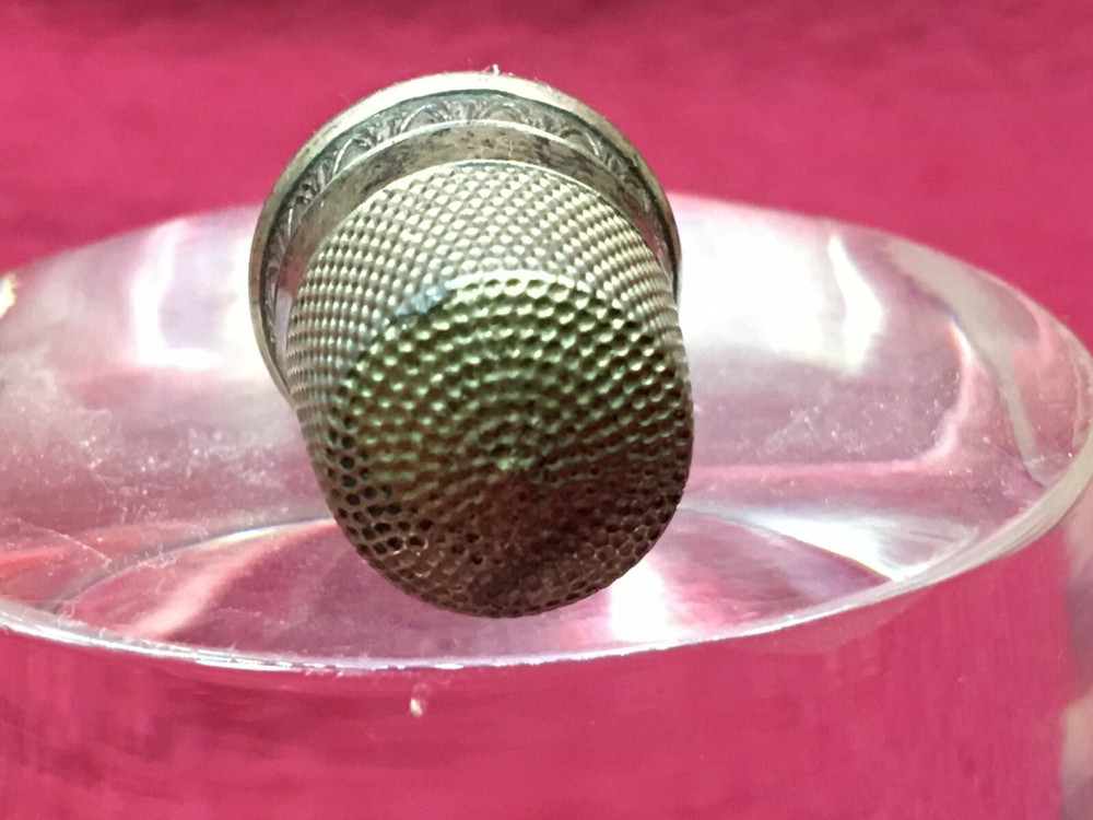 1900s Sterling Thimble # 9 USA Simons Bros