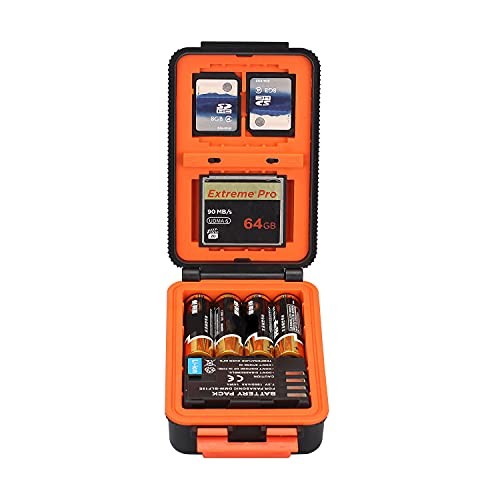 Camera Battery Memory Card Case, Memory Card Hard Protector Case Orange
