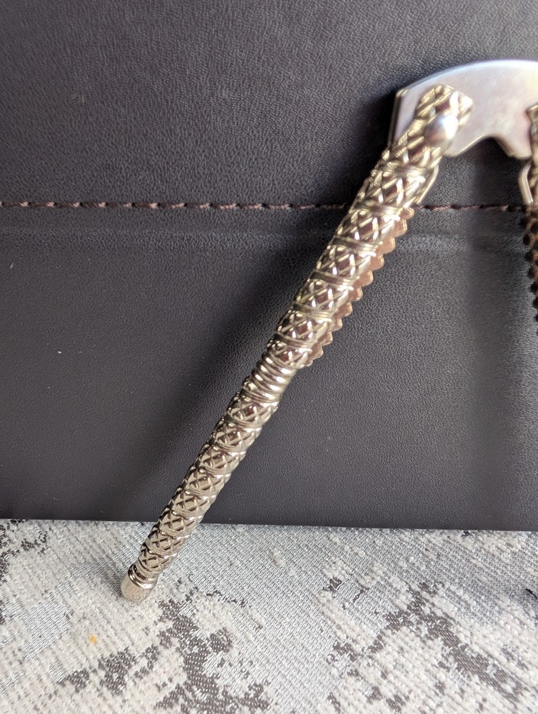 Vintage Silver Toned Shell Nut Cracker 5" Works