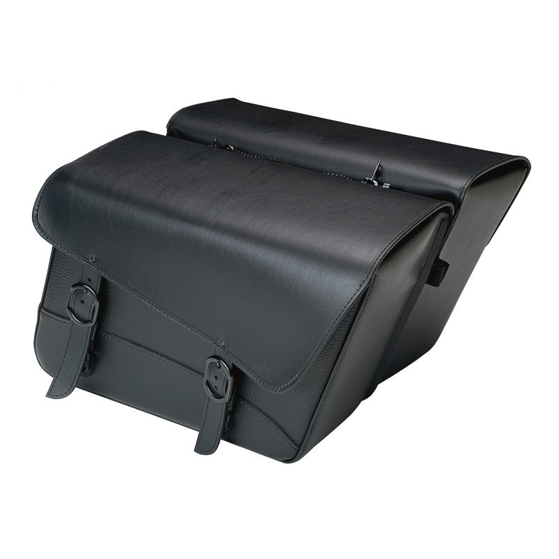 WILLIE & MAX - 59589-00 - Compact Black Jack Saddlebag - Slant - Large
